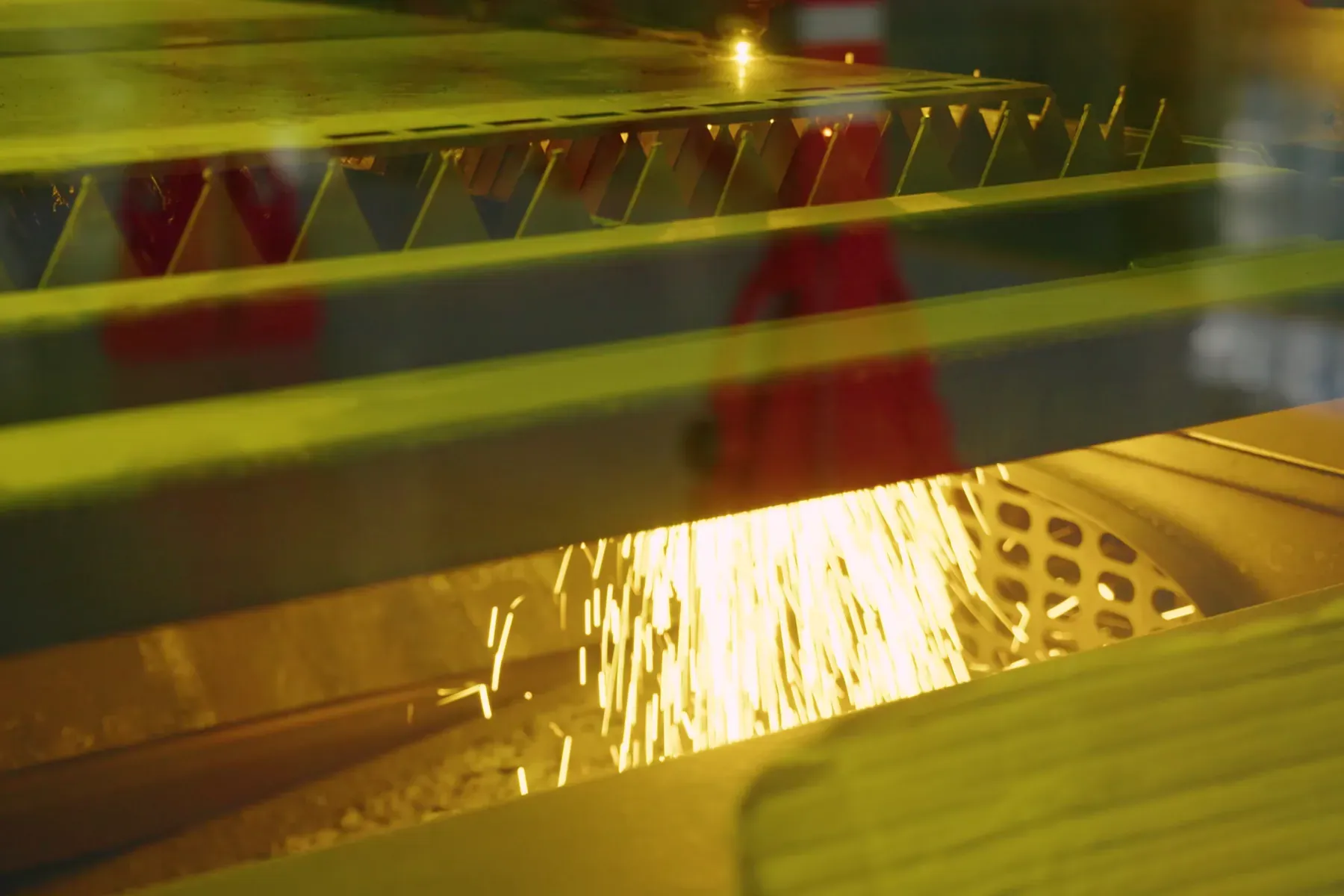 Laser cutting of armour plate