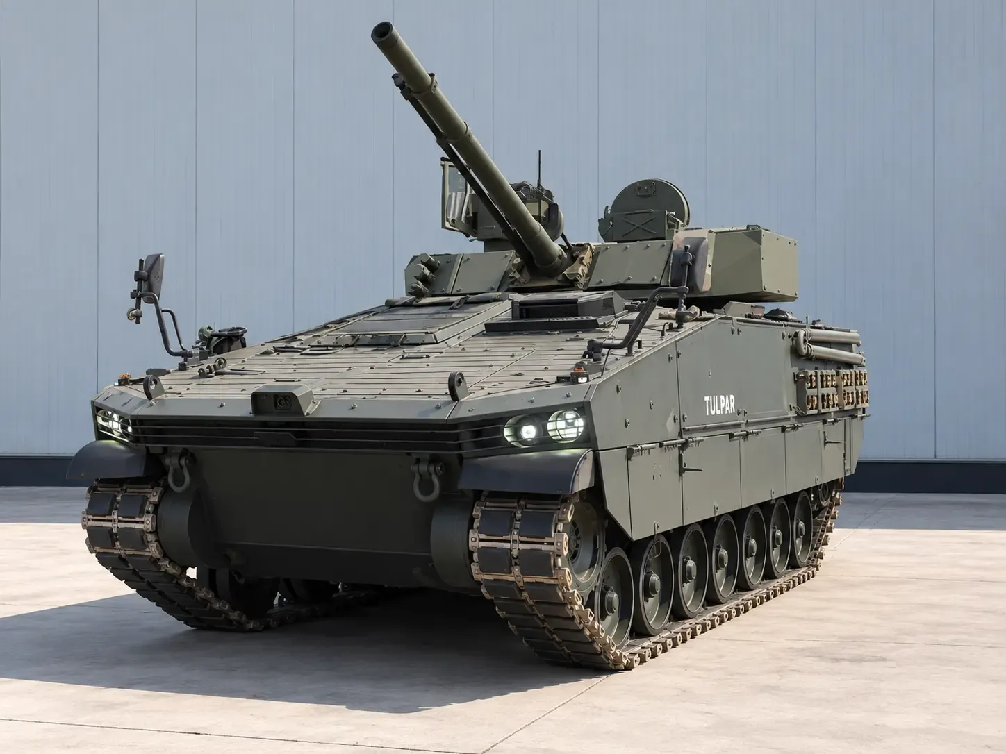 TULPAR light tank with 120 mm gun on rocky terrain